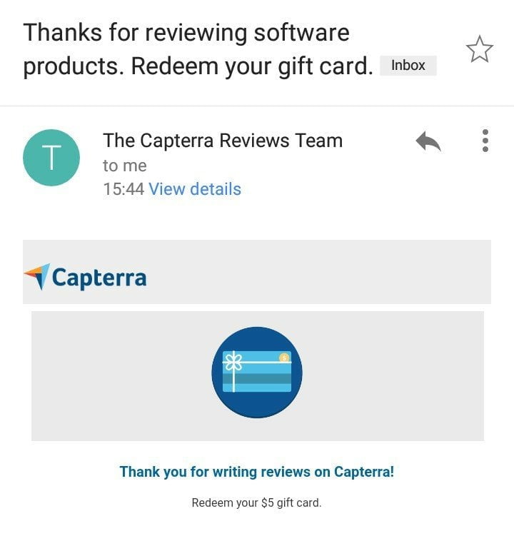 capterra payment proof
