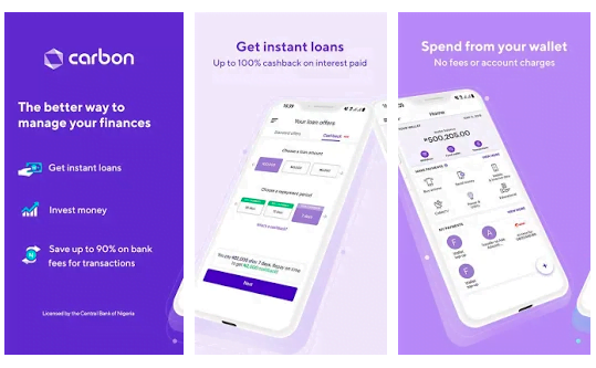 Carbon instant loan app in Nigeria