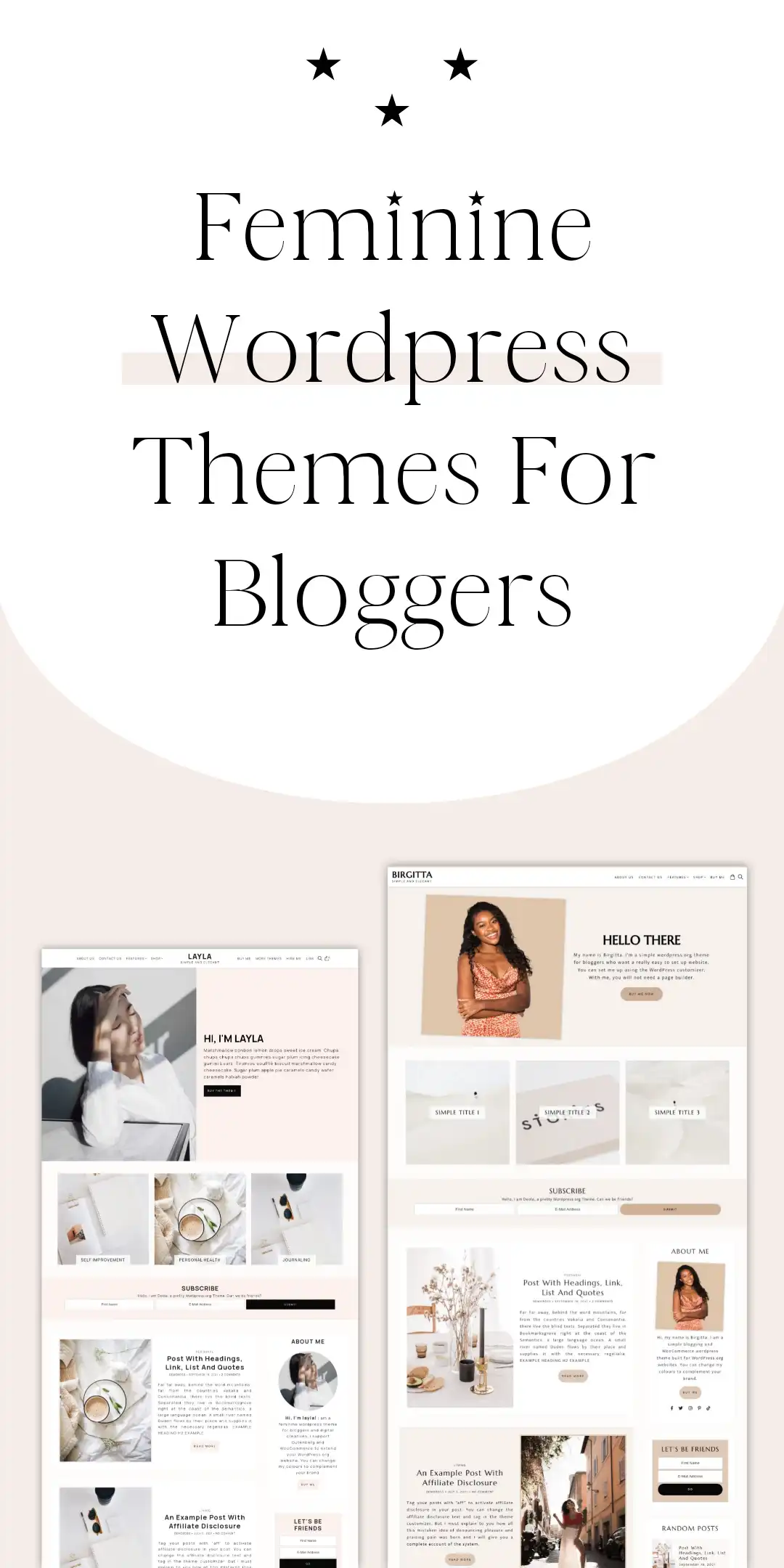 Feminine WordPress themes for bloggers