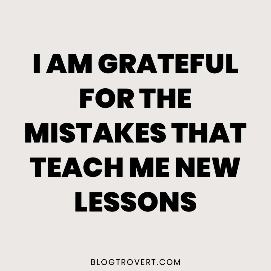 I am statements - mistakes and lessons
