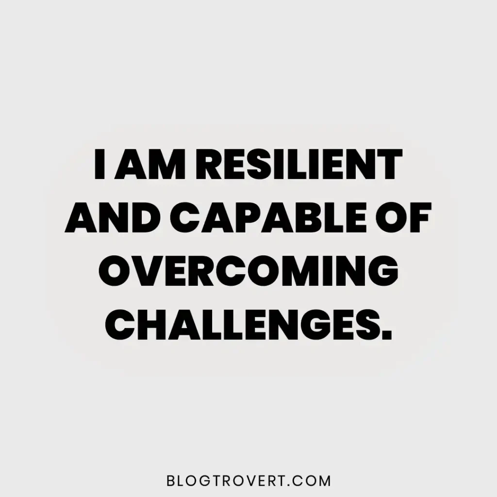 I am statements - I am resilient
