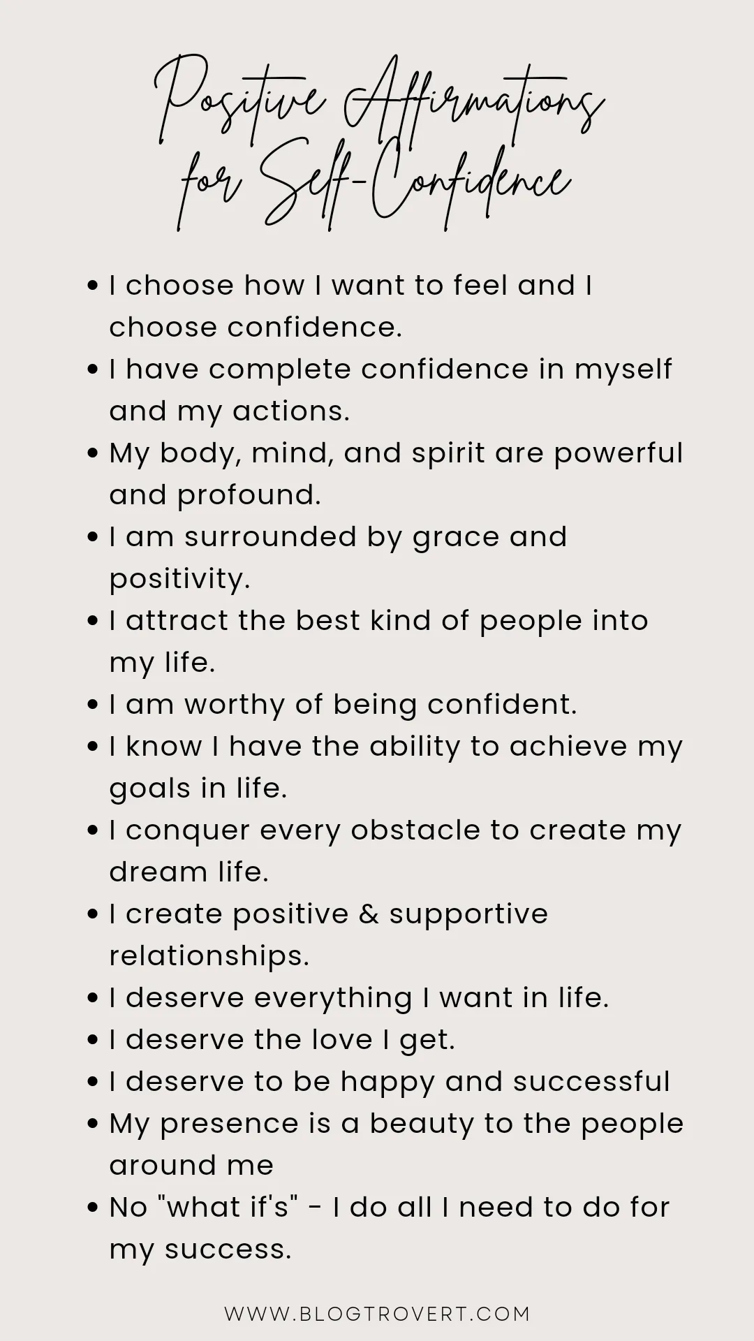 100 unique positive affirmations for self-confidence 1