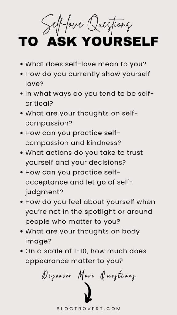 60 Powerful Self-love Questions To Ask Yourself