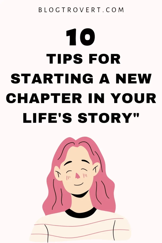 Start a new chapter in life