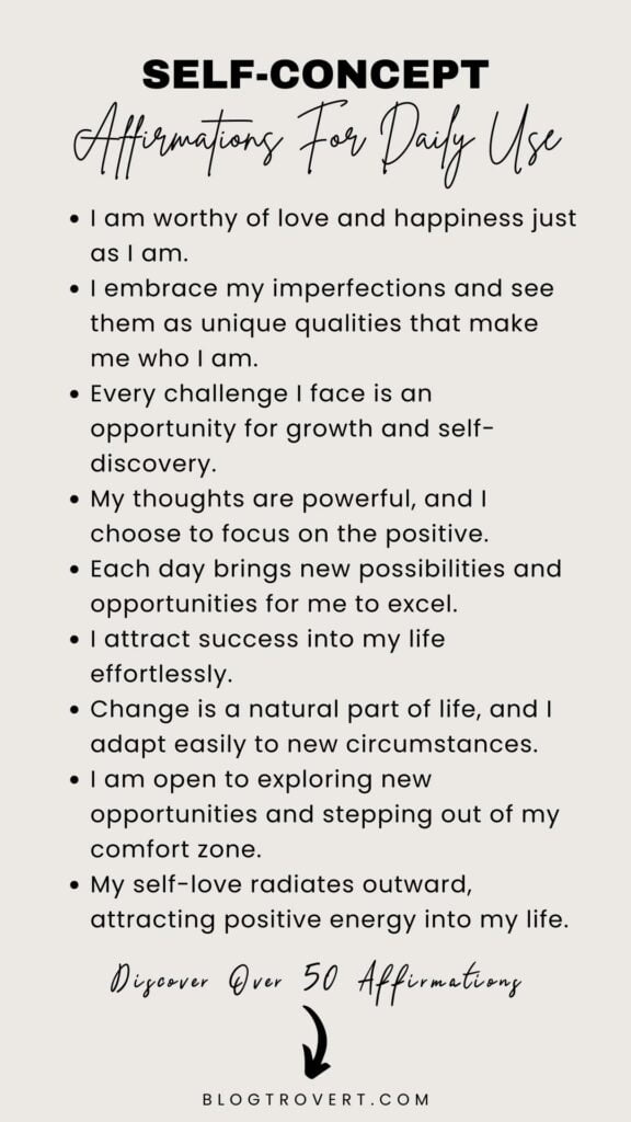 Self-concept affirmations